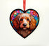 Cockapoo Stained Glass Effect Heart Suncatcher